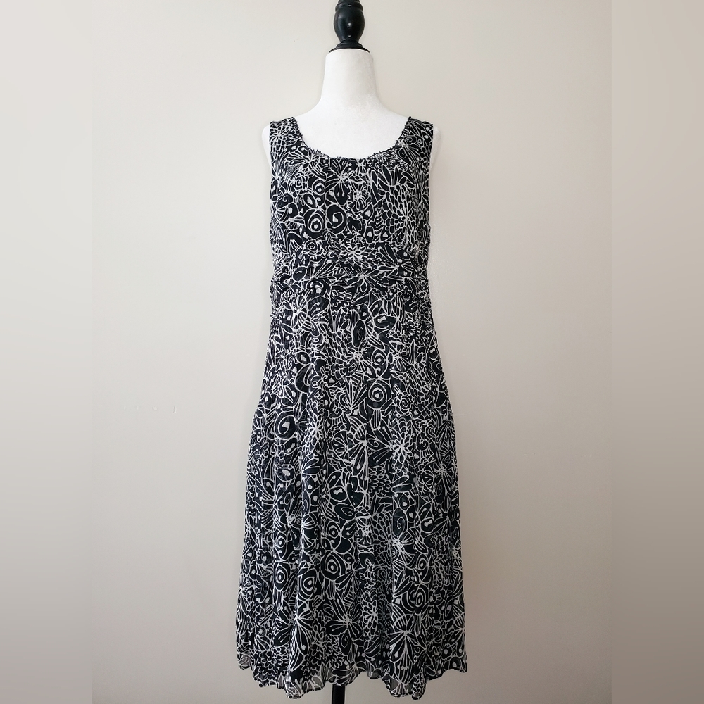 Sigrid Olsen Silk Beaded Floral Dress
